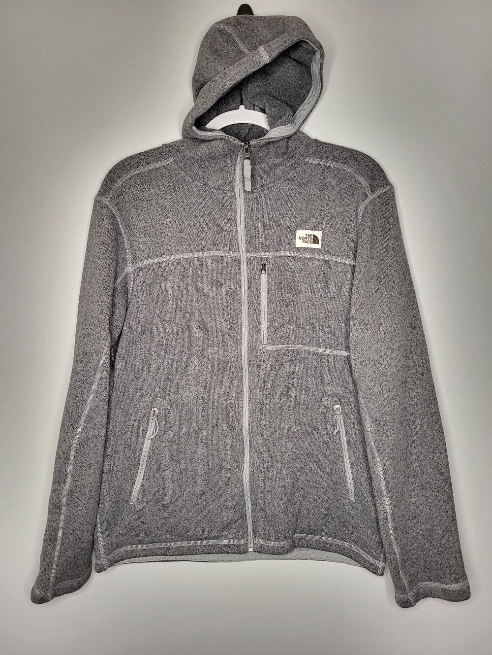 The North Face Gordon Lyons Full-Zip Hoodie Men's L Gray Heather Fleece